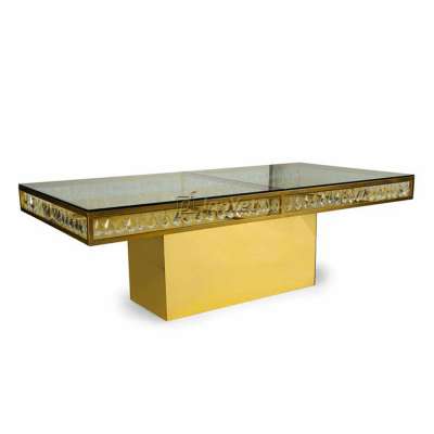 Luxury Wedding Banquet Dining Gold Event Tables Wholesale