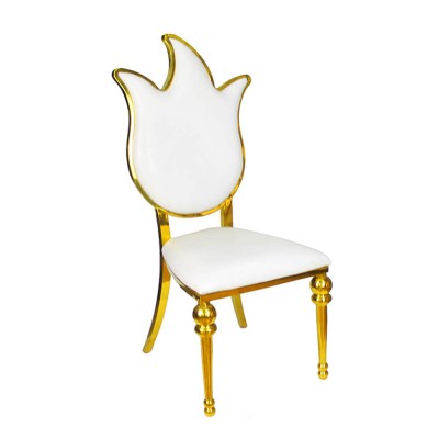 Luxury Gold Leaf Shape Event Dinning Chairs Wedding