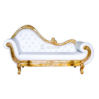 Wholesale Royal Wedding Event Wooden Lounge Chair Chaise