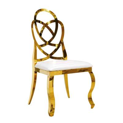 Luxury Modern Metal Dining Chairs Gold for Event