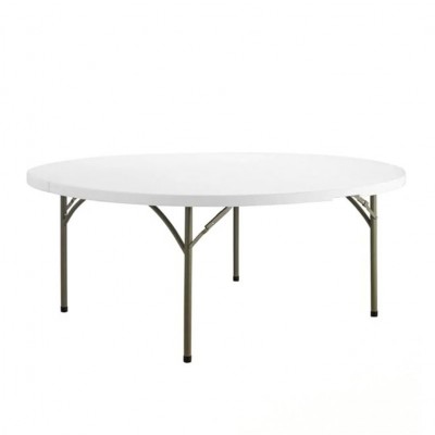 6ft White Plastic Folding Round Table Wholesale