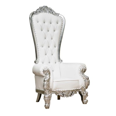 Hot Selling Wedding Event Queen Silver Throne Chair Wholesale