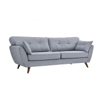 2 Seat Grey Fabric Classic Living Room Sectional Sofa Set European Style Sofa