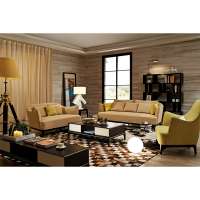 Fashionable design simple customized sienna fabric sofa set modern