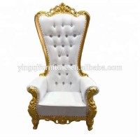 Luxury High Back Golden King Throne Chair