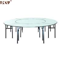 High quality 6ft round wedding banquet PVC folding dining tables